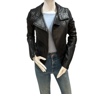 Mackage x Aritzia Lambskin Leather Moto Jacket – XXS – Limited Edition